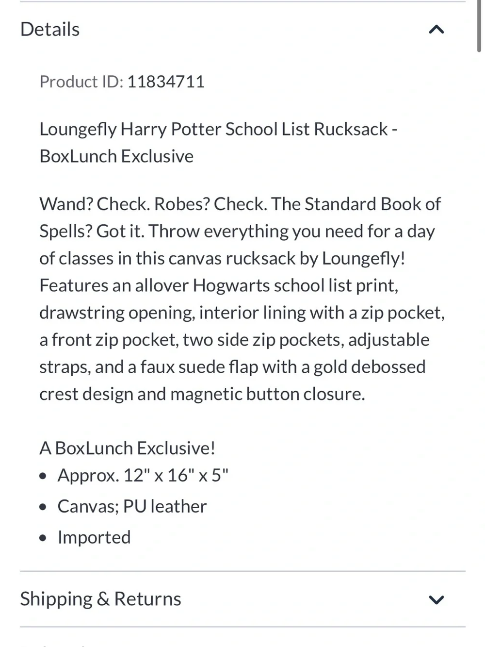 Loungefly Harry Potter School List Rucksack - BoxLunch Exclusive Hogwarts